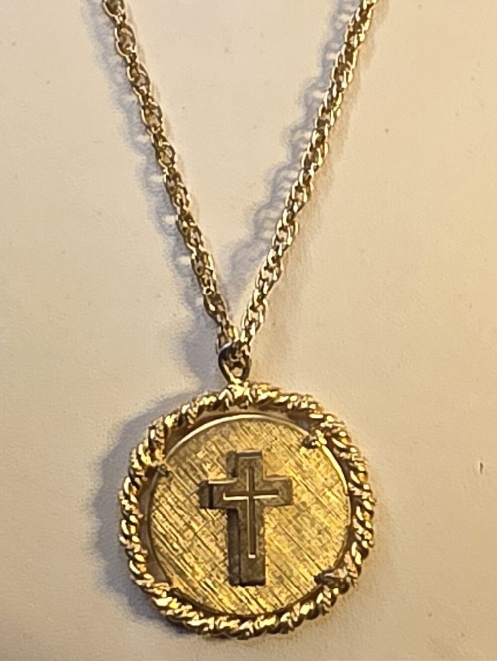 Gold Cross Medallion Pendant Necklace By Jewels Of Rio - Women Jewelry